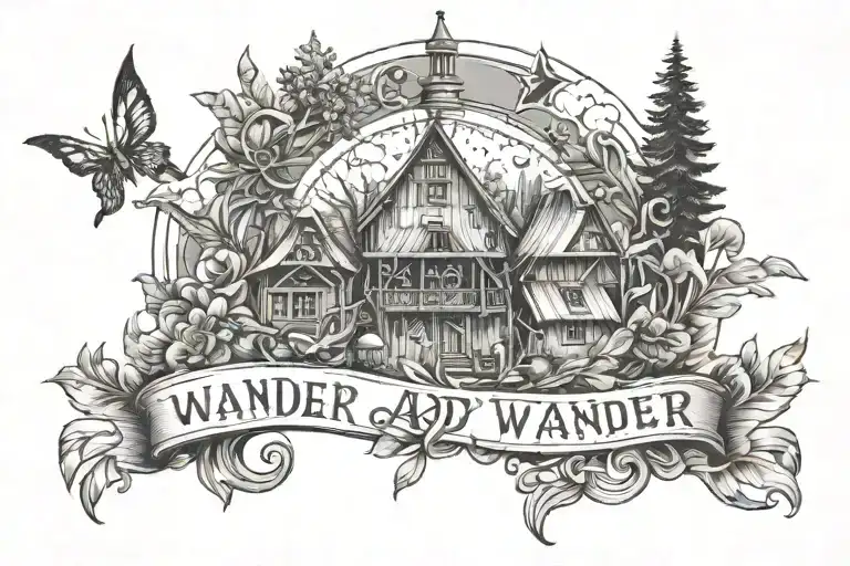 Wander tattoo design idea