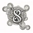 Parents - mother Shiree dad - Hayden - husband and wife and two children Kira 16 and Alaric 14 - Infinity symbol tattoo design idea