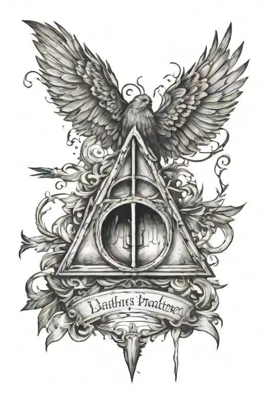 harry potter deathly hallows tattoo design idea