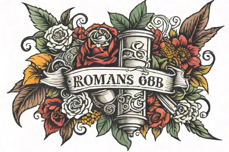 bible verse romans 8:18 tattoo design idea