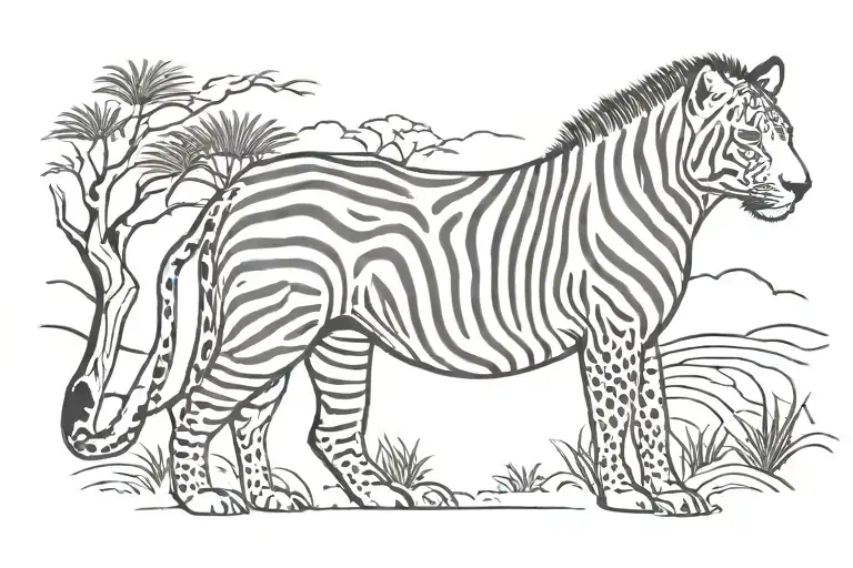 safari tattoo design idea