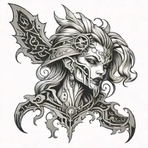Arcane faith legends jinx tattoo design idea