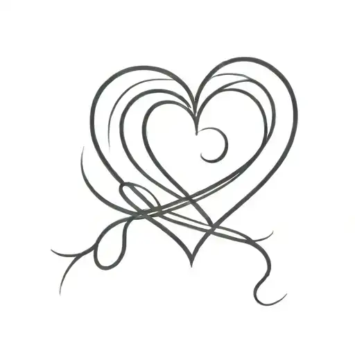 initials j a s made as a heart shape tattoo design idea
