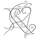 initials j a s made as a heart shape tattoo design idea
