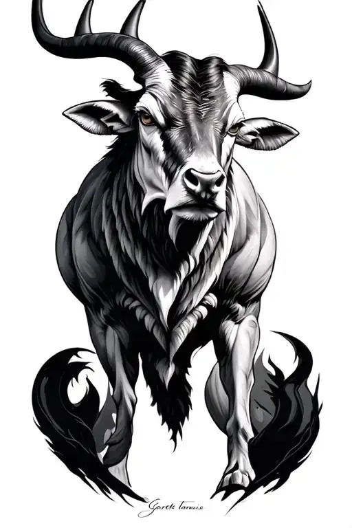 Gareth taurus 1986 year tattoo design idea