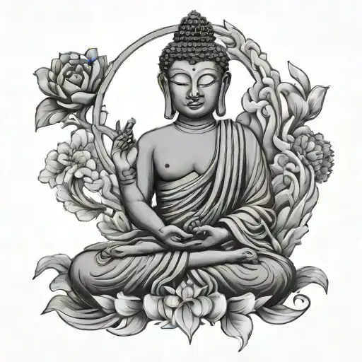 Buddhist tattoo design idea