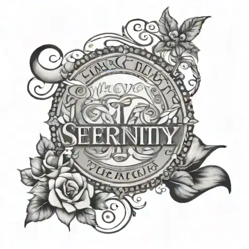 Serenity Prayer tattoo design idea