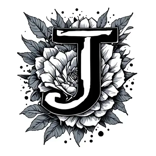 Hidden J tattoo design idea
