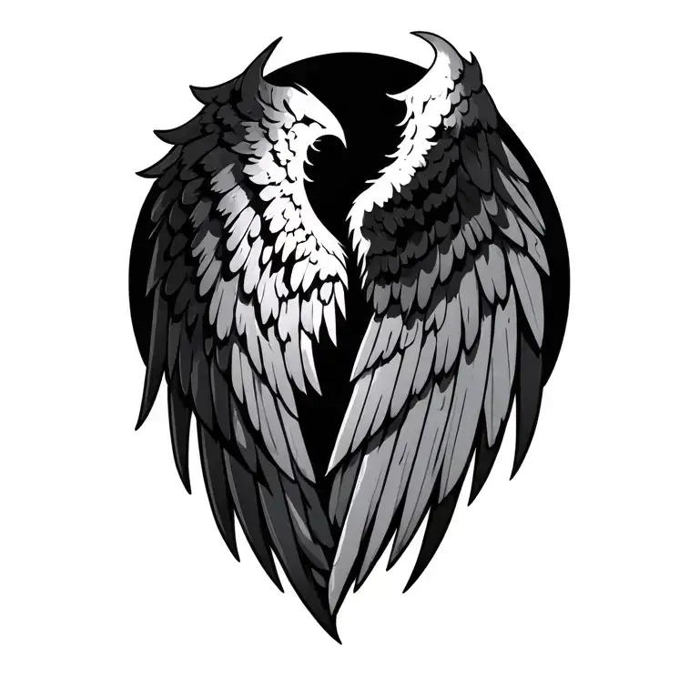 armor wing tattoo design idea