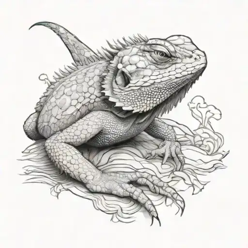 bearded dragon tattoo design idea