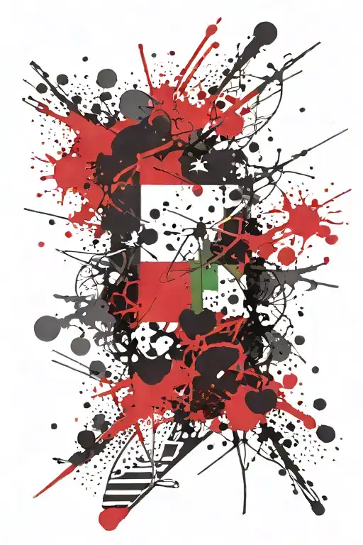 Italian flag colors tattoo design idea