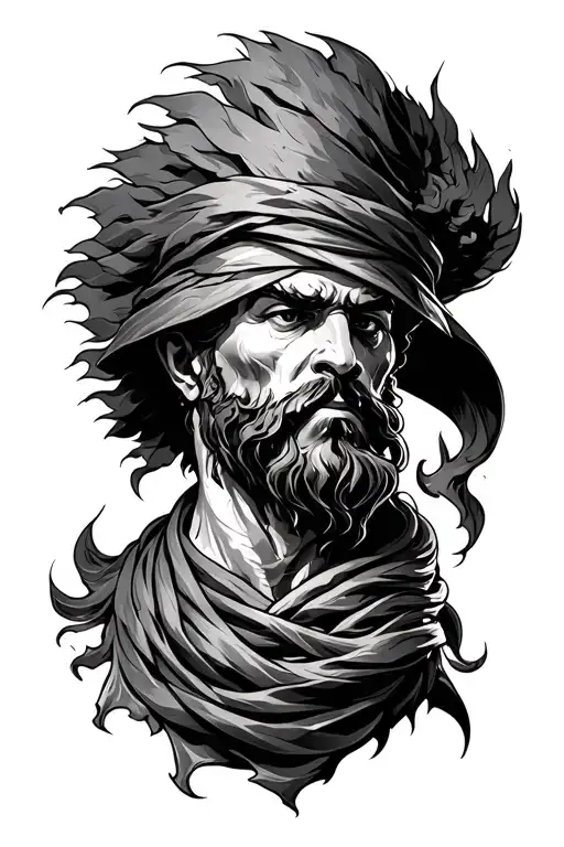 Hephaestus working forge tattoo design idea