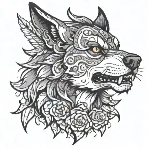 lobo tattoo design idea