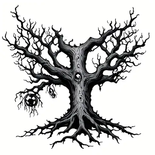 poison tree with Cybersigilism  tattoo design idea