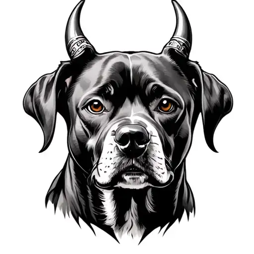 Devil Dog tattoo design idea