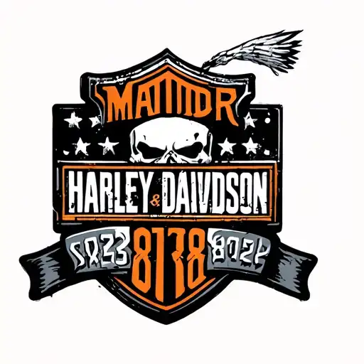 harley davidson bar and shield and block 883 i want tattoo design idea