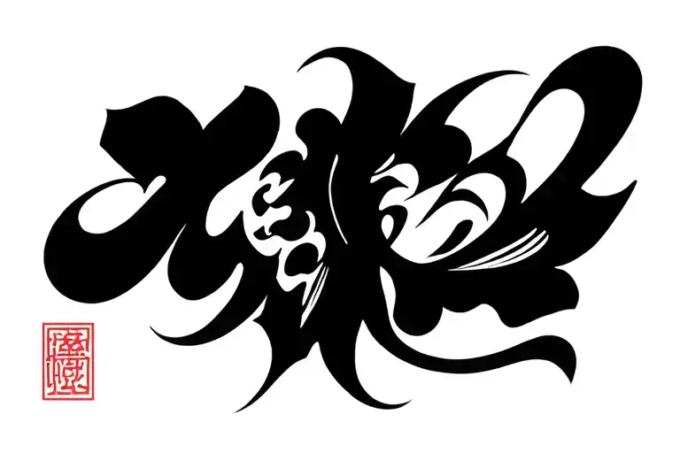 Korean tattoo design idea