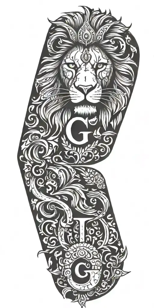 Letter G, Lion punjab map with punjabj letters, Stocks, Finance, Mechanic, Canada tattoo design idea