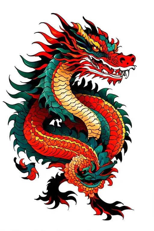 kaido modo dragon one piece  tattoo design idea