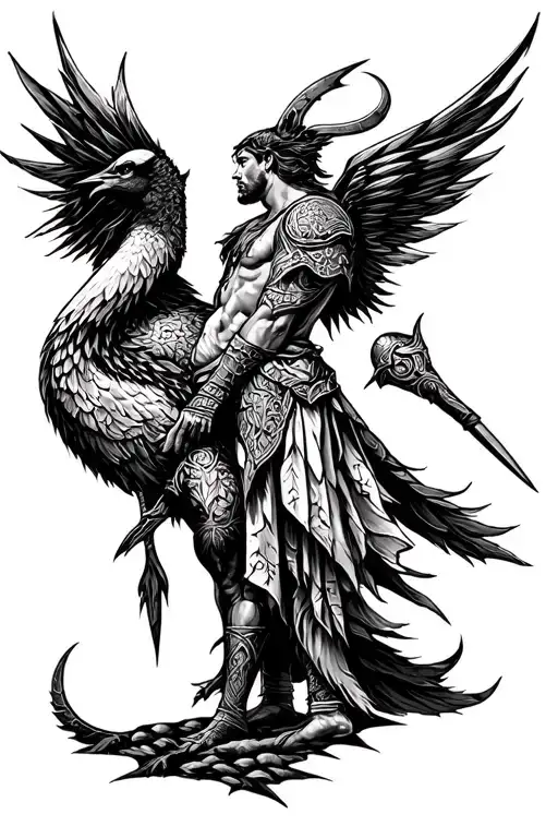 Irish warrior Cu Chulainn, children of Lir Fionn tattoo design idea