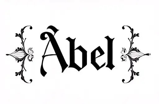 "Abel" tattoo design idea