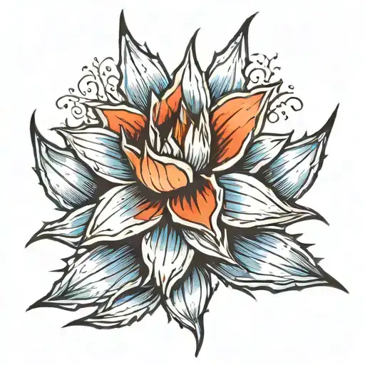 agave blue tattoo design idea