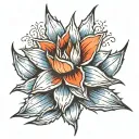 agave blue tattoo design idea