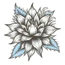 agave blue tattoo design idea