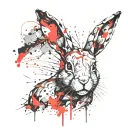 bunny tattoo design idea