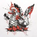 bunny tattoo design idea