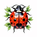 Ladybug tattoo design idea