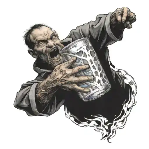 Atlas carrying calcifer howls moving tattoo design idea