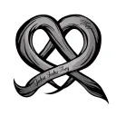 infinity sign with names Joshua and Zoey tattoo design idea