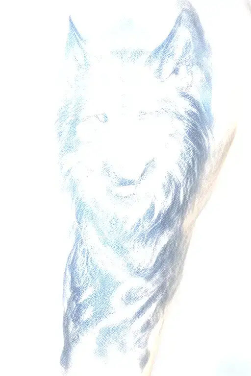 yakuza sleeve Wolf blue tattoo design idea
