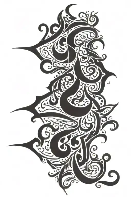 arabic calligraphy tattoo design idea