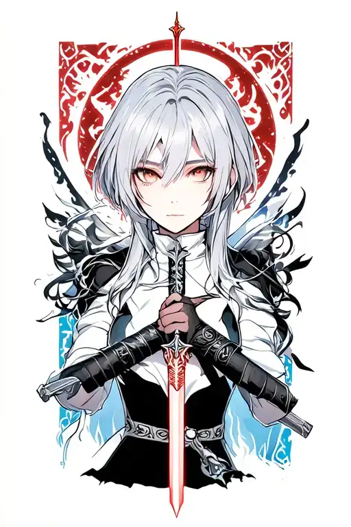 dark saber fate stay night tattoo design idea