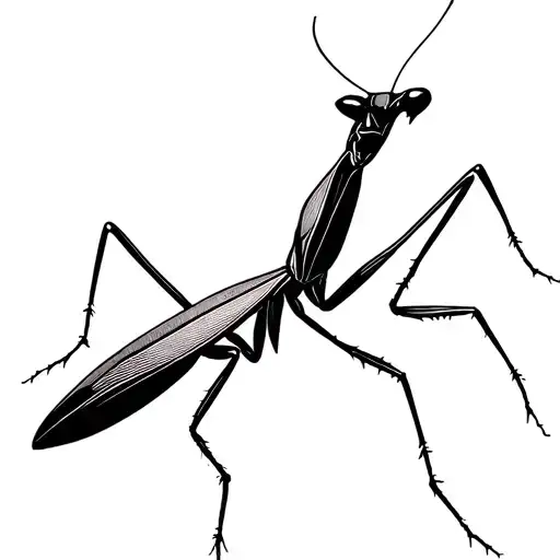 mantis tattoo design idea
