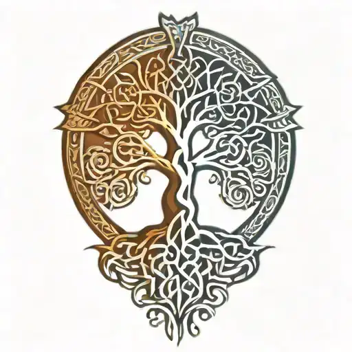 Celtic tree of life tattoo design idea