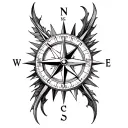 Compass arm band tattoo design idea