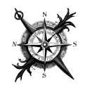 Compass arm band tattoo design idea