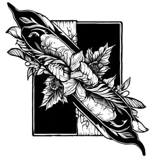 patch work design on arm tattoo design idea