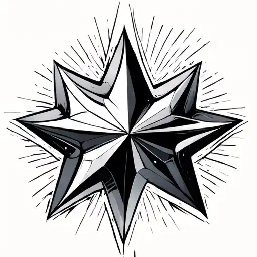 a tattoo of 3 stars clustered together. Black and grey fine line design. keep the stars minimalistic tattoo design idea