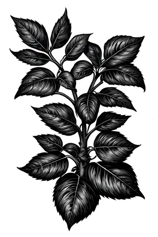 bean plant vining up tattoo design idea