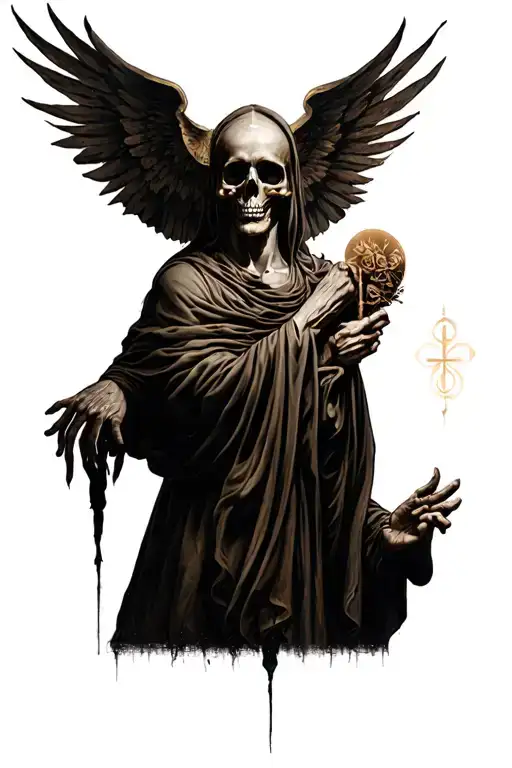 holy death tattoo design idea
