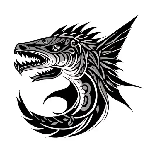 pike tribal style tattoo tattoo design idea