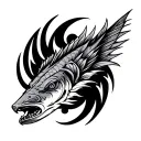 pike tribal style tattoo tattoo design idea