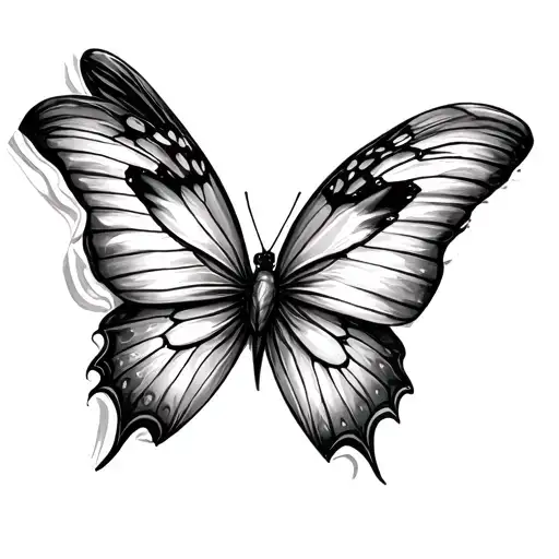 Bullet With Butterfly Wings tattoo design idea