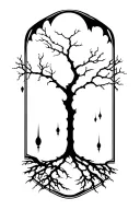 poison tree growing tattoo design idea