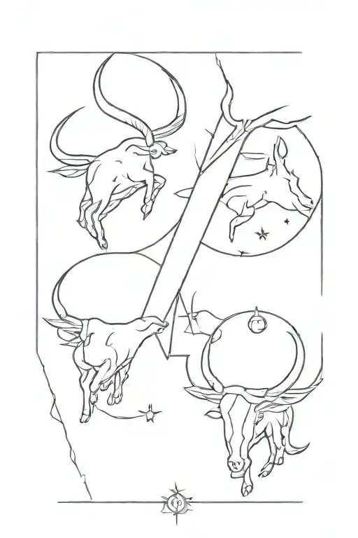 virgo and taurus signs combined  tattoo design idea