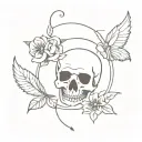 even in death even beyond tattoo design idea